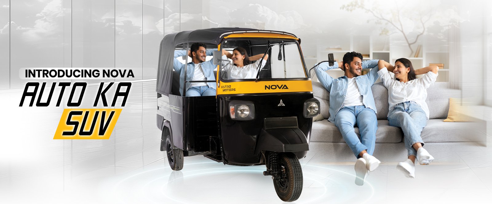 Astro Nova by Astro Motors – Electric Auto Rickshaw engineered with SUV-level comfort, space, and performance from the best commercial EV manufacturers in India